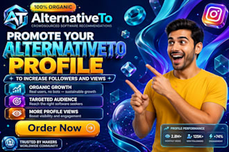 promote your alternativeto profile to increase followers and views