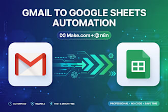 automate gmail to google sheets with make and n8n