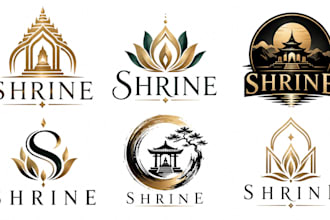 design a professional sacred, spiritual, religious, temple, worship shrine logo