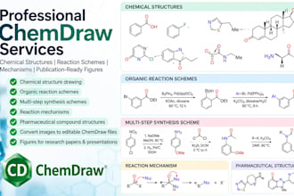 draw chemical structures and organic reaction schemes using chemdraw