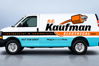 do electrician van wrap electrical contractor vehicle branding fleet graphics
