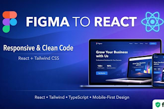 convert figma to react js, figma to nextjs responsive website