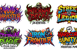 design metalcore, deathcore and hardcore logo