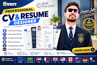 design a modern europass CV and professional resume