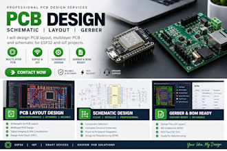 design pcb design, schematic design, esp32 pcb, stm32 pcb, circuit layouts