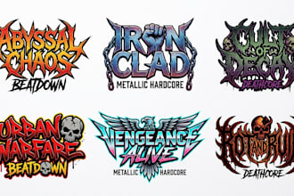 design beatdown, metallic hardcore and deathcore logo