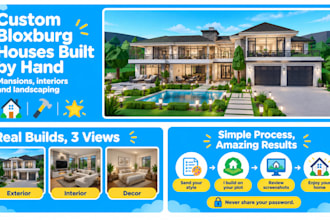 be your bloxburg builder for custom homes mansions and detailed interiors