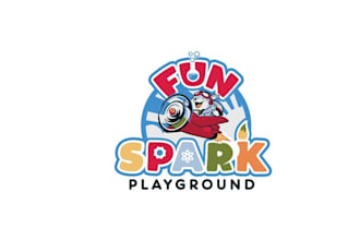 design an indoor playground logo that ignites young minds