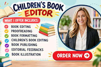 edit and proofread children book editor, children story book, format kid book
