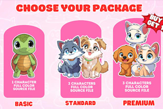 design a cute kawaii logo with a chibi animal mascot