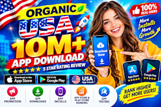 mobile app USA ios android app install, playstore apple store download, game
