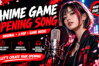 sing original japanese anime song for game song anime opening in jpop style