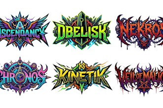 design progressive metalcore, djent and deathcore logo