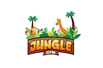 design kids indoor playground brand logo
