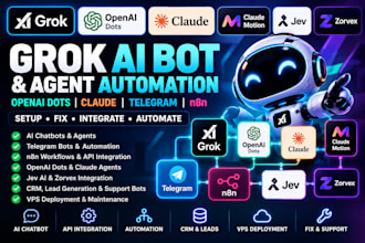 grok bot openai dots claude motion xai grok ai claude jev telegram n8n zorvex