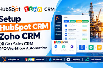 setup hubspot CRM zoho CRM oil gas sales CRM rfq workflow automation