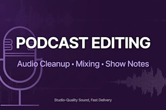 professionally edit your podcast audio with show notes included