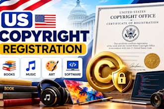 file your US copyright registration for books, music, art and software