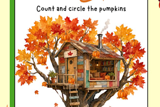 design printable kids coloring books, worksheets, and activity books
