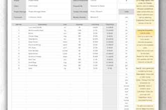 prepare boq and quantity takeoff from PDF drawings