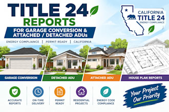 title 24 reports for garage conversion and attached detached adus