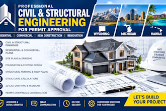 be your wyoming michigan hawaii civil structural engineer for permit approval
