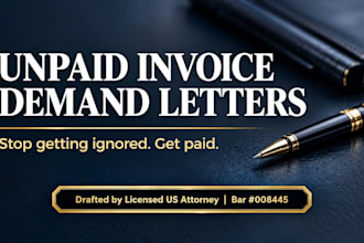 draft an unpaid invoice legal demand letter for businesses