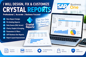 design fix and customize crystal reports