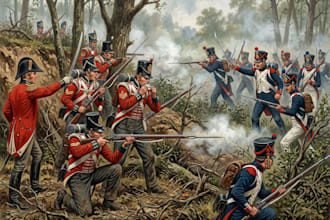 draw historical military illustrations, soldiers and uniform