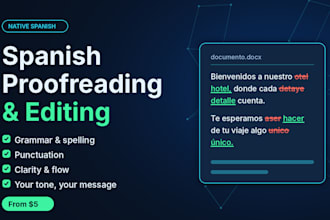 proofread and edit your spanish text