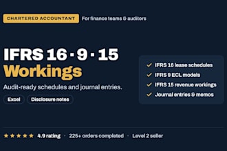 prepare ifrs 16 lease schedules ifrs 9 ecl and ifrs 15 revenue workings