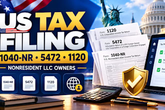 prepare and efile 1040nr, form 5472 and 1120 for nonresident llc owners