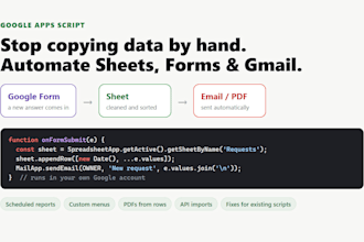 automate your google sheets, forms and gmail with apps script