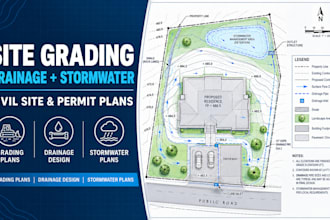 design site grading drainage and stormwater permit plans