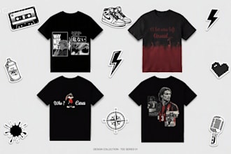 design custom streetwear and vintage bootleg tshirt hoodie graphics