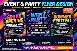 design modern flyers, posters and business flyers