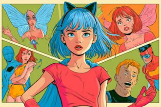 comic book illustration with comic book illustrator