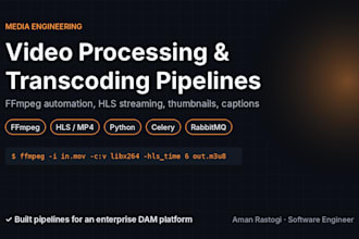 build an ffmpeg video processing and transcoding pipeline in python
