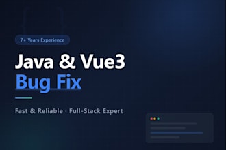 fix your java, spring boot, or vue3 bugs