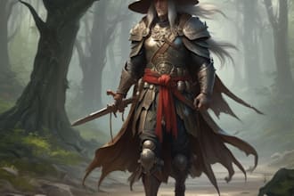 draw fantasy female, dnd illustration