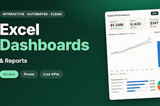 create interactive excel dashboards and reports