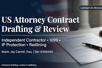 draft a US compliant 1099 contractor agreement for business