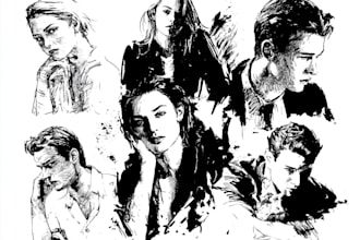 draw a character with ink