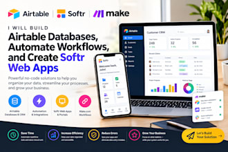 build airtable databases, automate workflows, create softr web apps