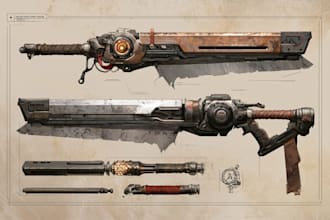 draw pixel art weapon and guns