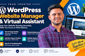 be your wordpress virtual assistant for updates and content upload