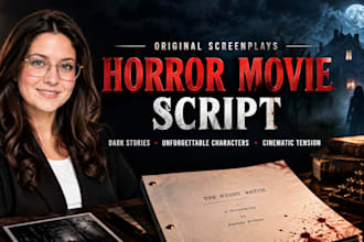 write horror movie script screenplay short film thriller screenplay writer