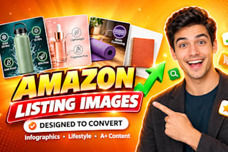 design amazon listing images, infographics and a plus content