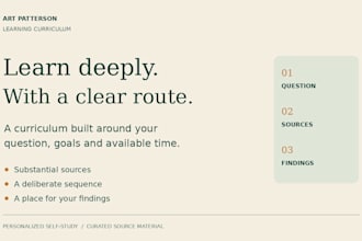 design a personalized self study curriculum with curated resources