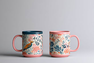 design typographic mug or cup design